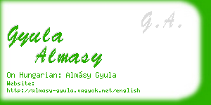 gyula almasy business card